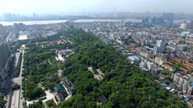 Zaman atlamalı hava görünümünün wuhan City, Çin
