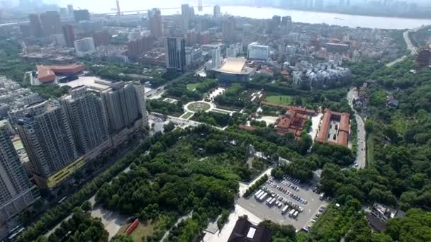 Time Lapse Aerial View Wuhan City China — Vídeos de Stock