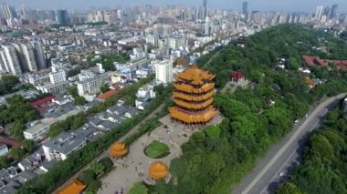 Zaman atlamalı hava görünümünün wuhan City, Çin