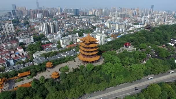 Time Lapse Aerial View Wuhan City China — Vídeos de Stock