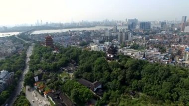 Zaman atlamalı hava görünümünün wuhan City, Çin