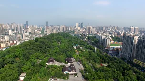 Time Lapse Aerial View Wuhan City China — Stock Video