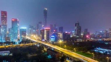 Jianwai SOHO 'nun zaman aşımı, CBD Ufuk çizgisi Pekin, Çin