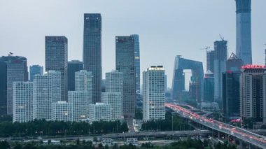 Jianwai SOHO 'nun zaman aşımı, CBD Ufuk çizgisi Pekin, Çin