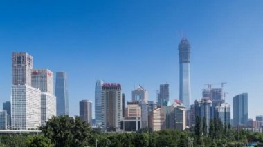  Zaman atlamalı Jianwai Soho, beijing Cbd manzarası, Çin