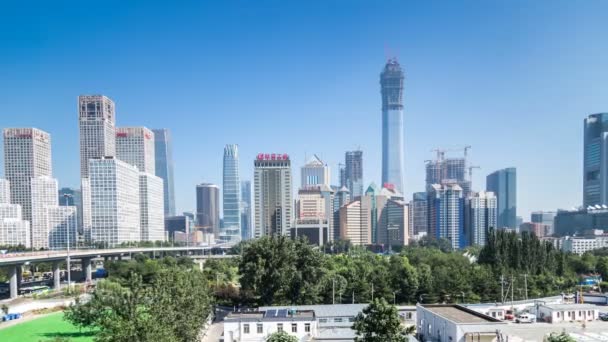 Time Lapse Jianwai Soho Beijing Cbd Skyline China — Vídeo de Stock