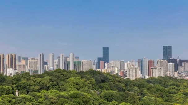 Time Lapse Aerial View Wuhan City China — Stock Video