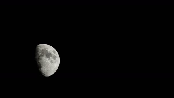 Tid Förflutit Full Moon Klar Natt Skott Från Hög Höjd — Stockvideo