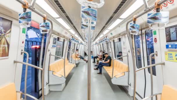 中国地铁乘客出入境的时间间隔 — 图库视频影像