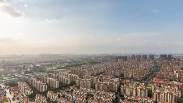 Upływ Czasu Miejskiego Krajobrazu Mieście Nanjing — Wideo stockowe