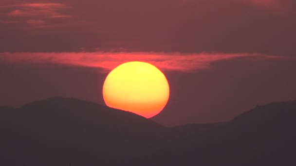 Небо Заходу Сонця Місті Часовий Пояс — стокове відео
