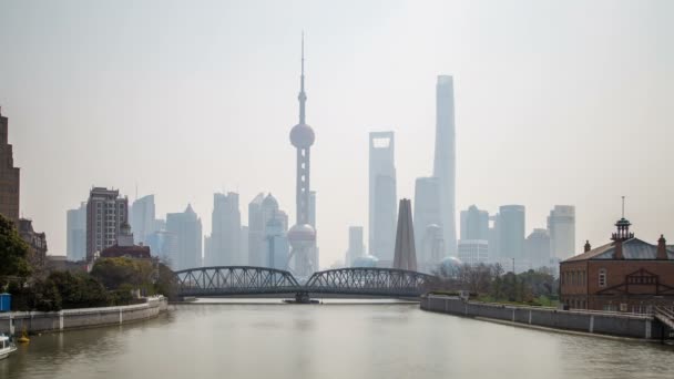 Time Lapse Shanghai City Κίνα — Αρχείο Βίντεο