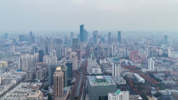 Lapso Tempo Cidade Nanjing — Vídeo de Stock