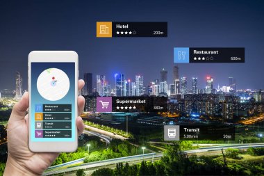Yakındaki işletmeler ve se ile ilgili navigasyon bilgi teknolojisi