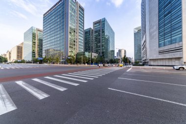 Boş kentsel yol ve Binalar