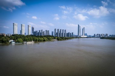 modern business office buildings and urban cityscape