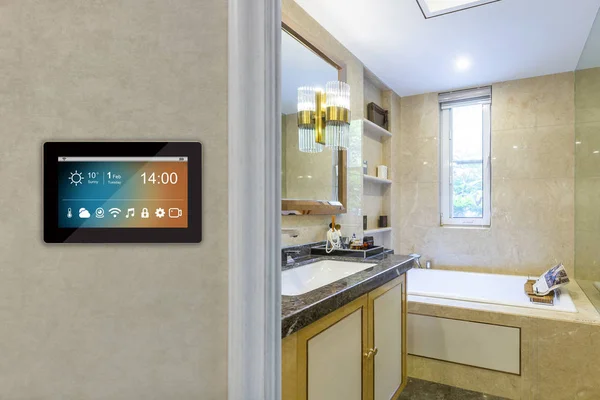 Smart Home Interior Icons Screen — Photo