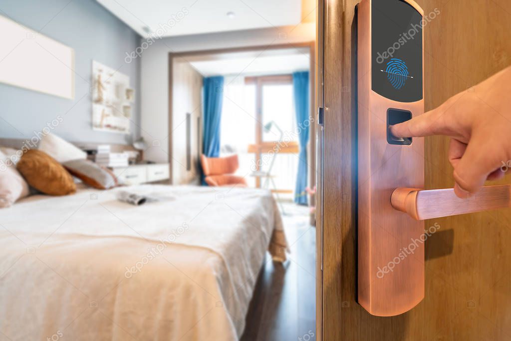 smart home with Door lock