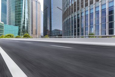 Panoramik silüet ve modern iş ofisi binaları