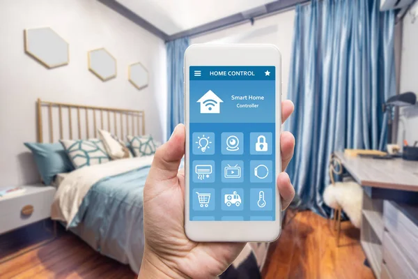 smart phone with smart house, home automation, device with app i