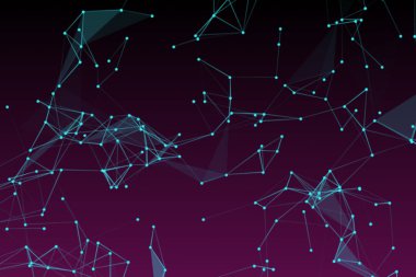 Soyut arka plan. . Noktaları ve çizgileri birbirine bağlıyor. Pleksus etkisi