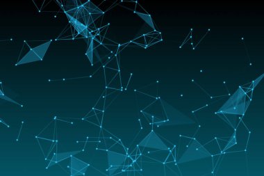 Soyut arka plan. . Noktaları ve çizgileri birbirine bağlıyor. Pleksus etkisi