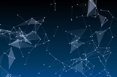 Soyut arka plan. . Noktaları ve çizgileri birbirine bağlıyor. Pleksus etkisi