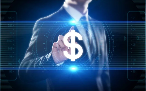 Dollaro Valuta Business Banking Finanza Tecnologia Concetto — Foto Stock