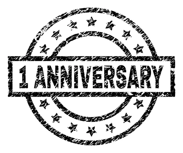 Grunge Textured 1 ANNIVERSARY Stamp Seal — Stock Vector