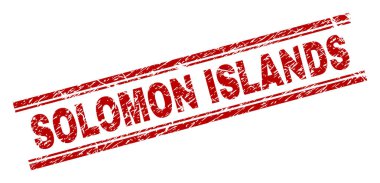 Dokulu Solomon Adaları damga mühür çizik