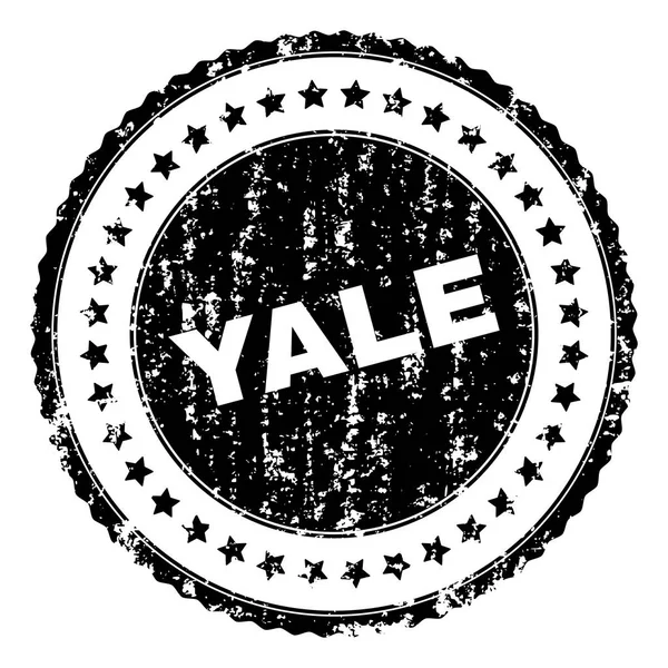 Grunge texturerat Yale stämpelplatta — Stock vektor