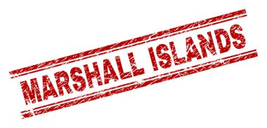 Marshall Adaları damga mühür grunge dokulu
