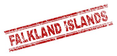 Grunge Falkland Adaları damga mühür dokulu