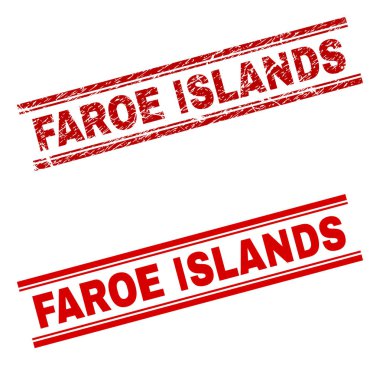 Çizik dokulu Faroe Adaları mühür damgası