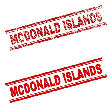 Grunge dokulu Mcdonald Adaları mühür damgası