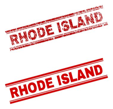 Dokulu Rhode Island damga mühür çizik