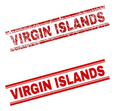 Grunge Virgin Adaları damga mühür dokulu