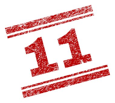 Dokulu 11 damga mühür çizik