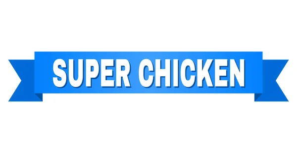 Bande bleue avec SUPER CHICKEN Titre — Image vectorielle