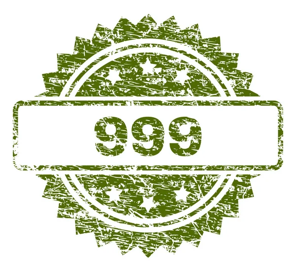 Grunge getextureerde 999 stempel-zegel — Stockvector