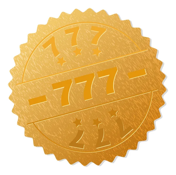 金黄777奖牌邮票 — 图库矢量图片