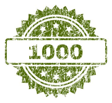 Dokulu 1000 damga mühür çizik