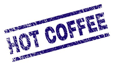 Dokulu sıcak kahve damga mühür çizik