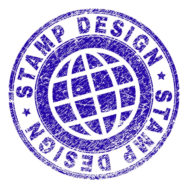 Scratched Textured STAMP DESIGN Stamp Seal — Stock Vector