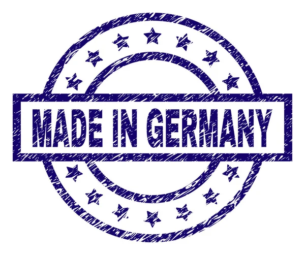 Гранж текстурованою зроблено в Німеччині штамп ущільнення — стоковий вектор