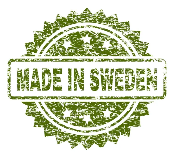스웨덴 스탬프 도장에서 질감 긁힌 — 스톡 벡터