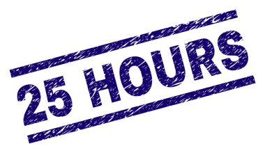 Dokulu 25 saat damga mühür grunge