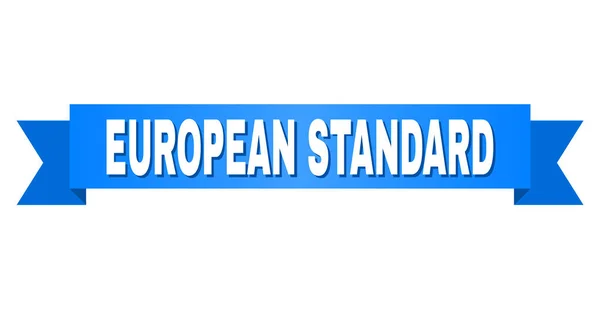 Μπλε κορδέλα με ευρωπαϊκό τυποποιημένο κείμενο — Διανυσματικό Αρχείο