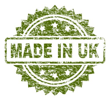 Grunge dokulu Made ın İngiltere damga mühür