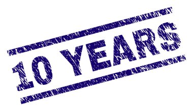 Dokulu 10 yıl mühür damgası grunge